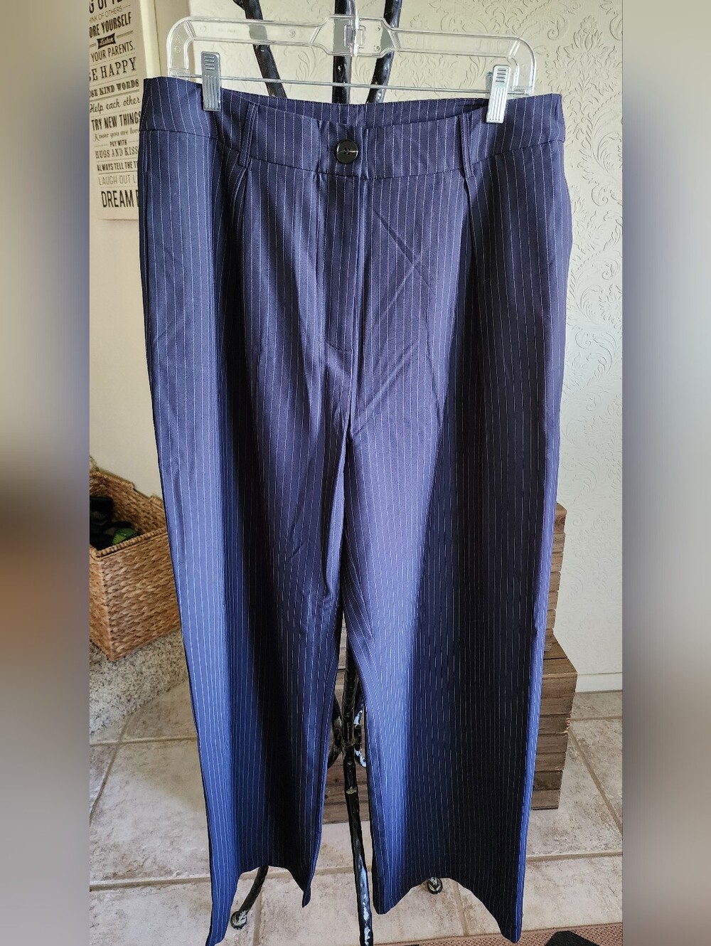 Commense Navy Pinstripe Dress Pants